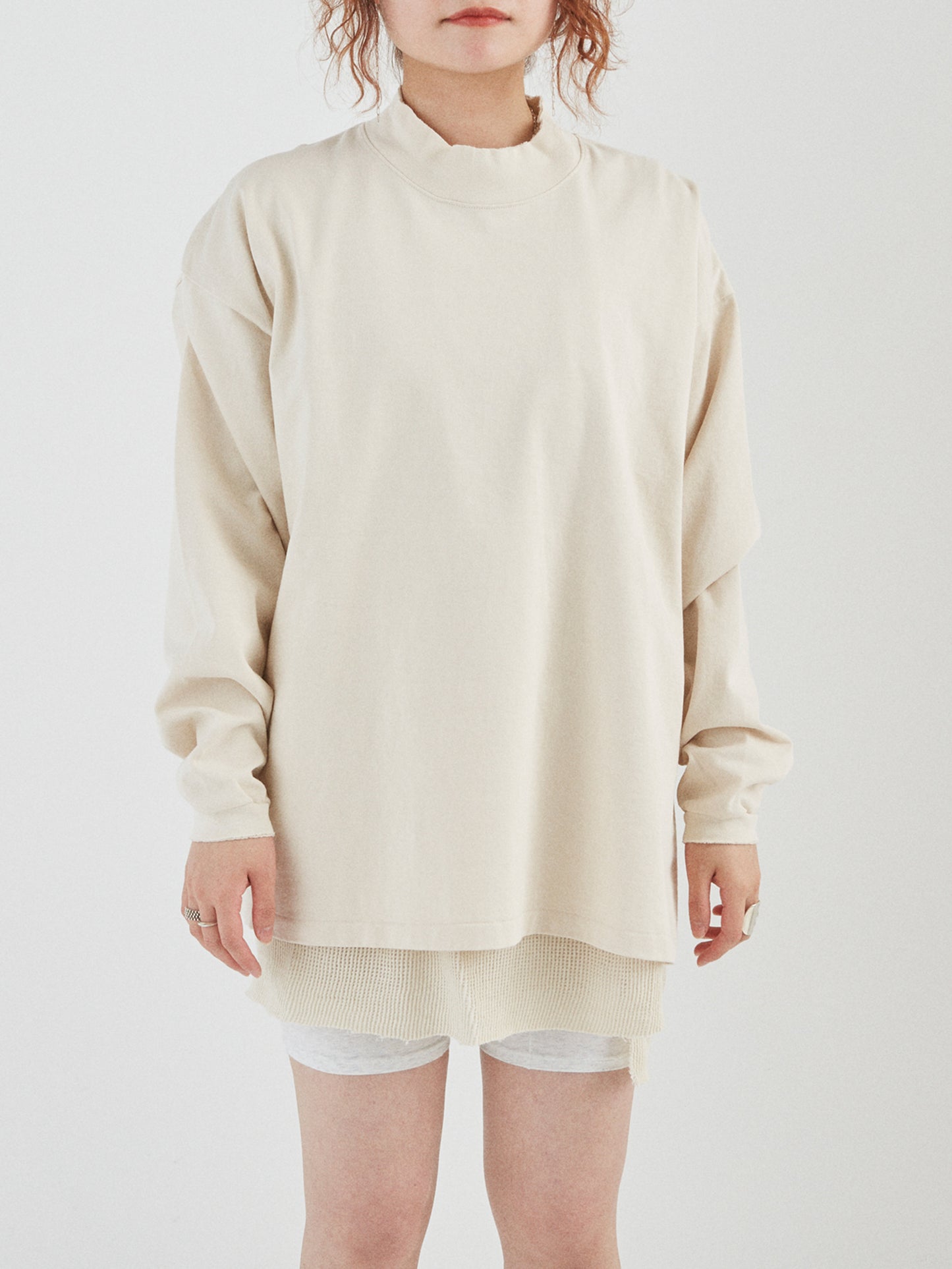 BAGGY L/S TEE COTTON JERSEY AM-C0207 Natural