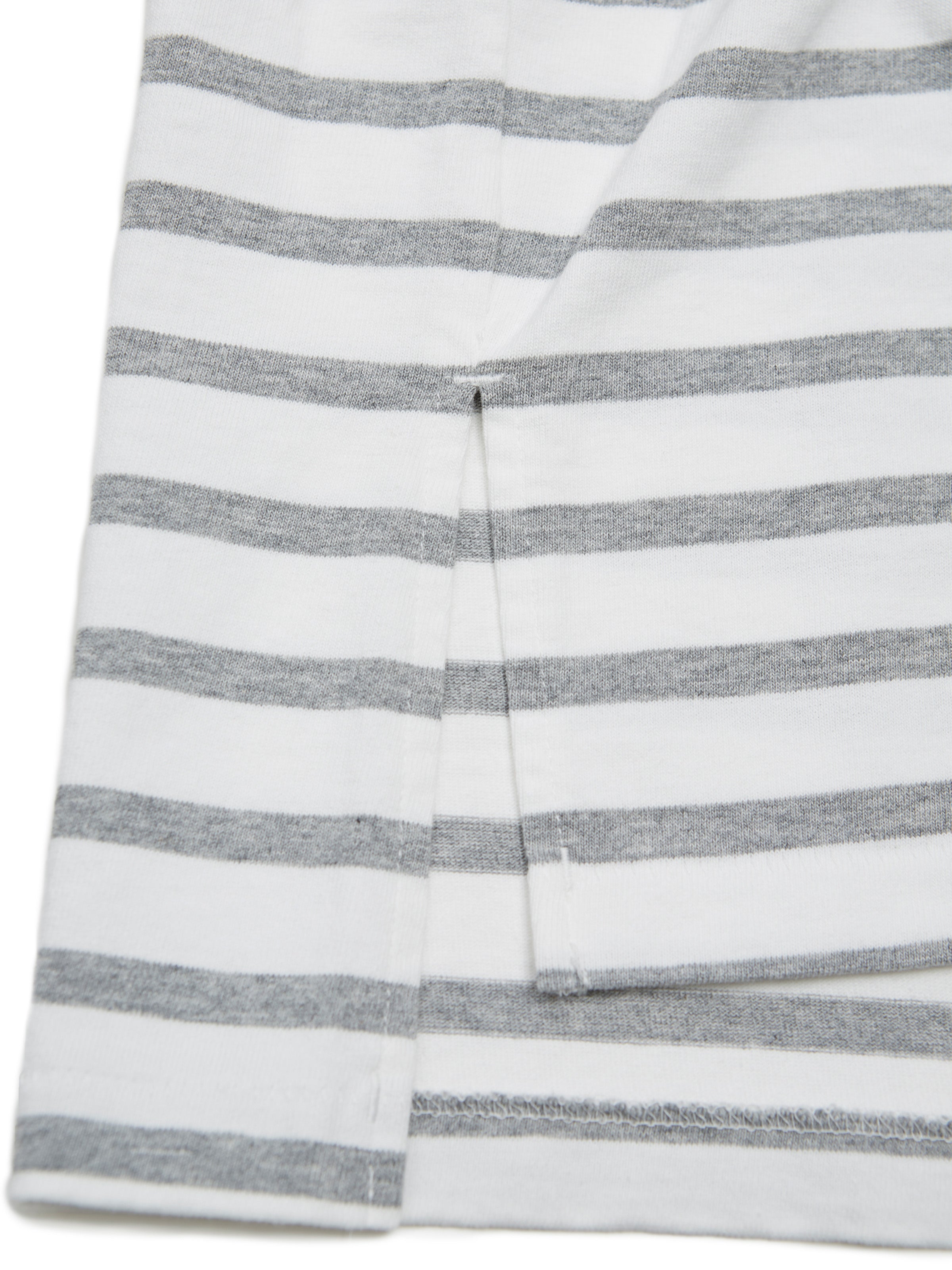 BAGGY BOAT S/S TEE COTTON BORDER JERSEY AM-C0202 White/Gray