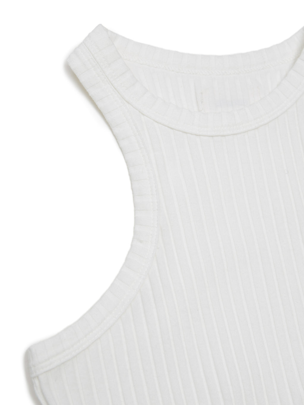 LOVER TANK TOP RIB STRETCH JERSEY AM-C0215 White