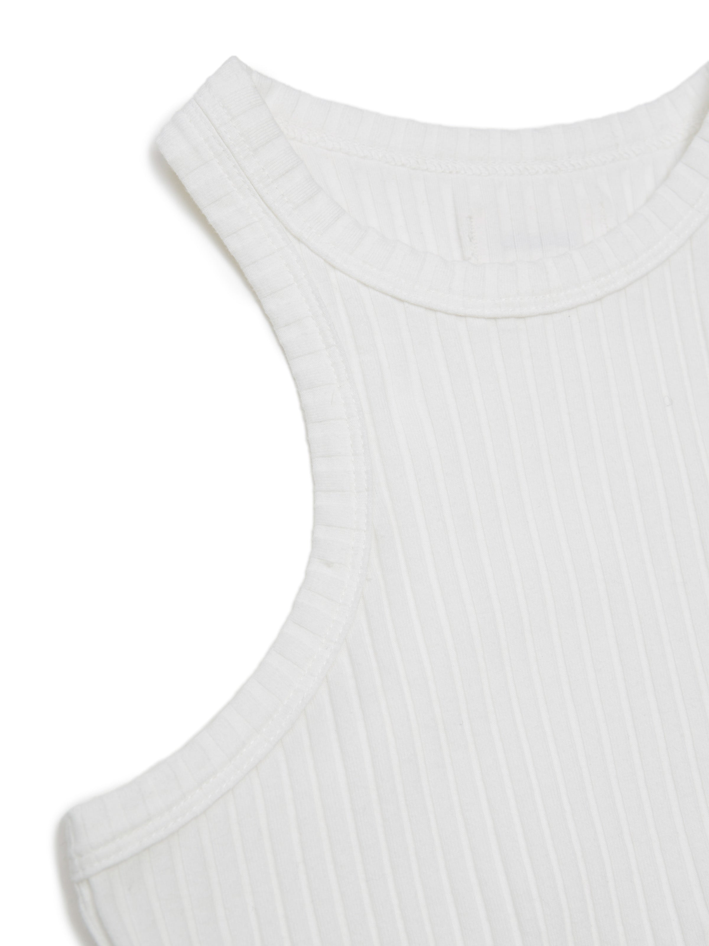 LOVER TANK TOP RIB STRETCH JERSEY AM-C0215 White
