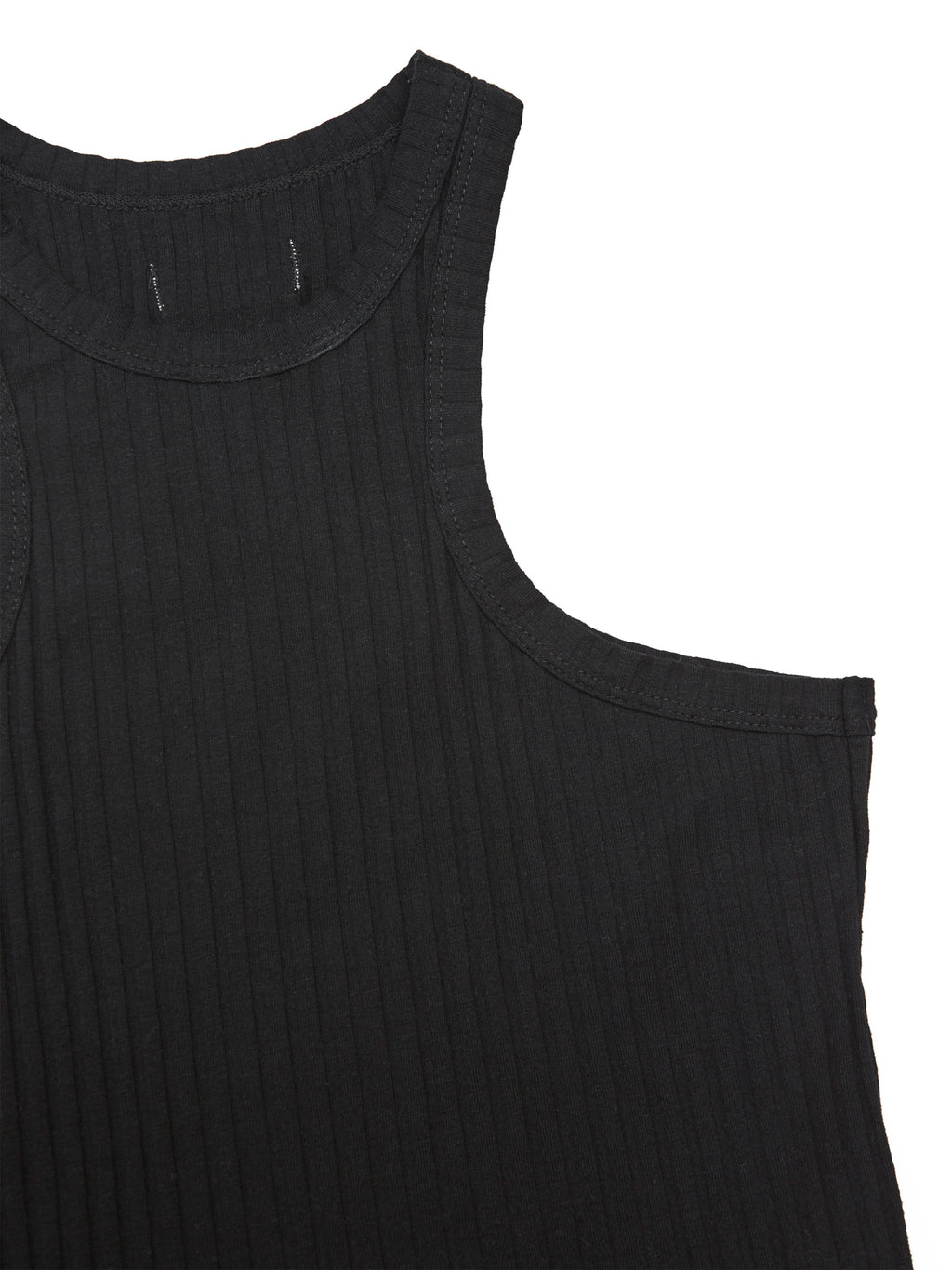 LOVER TANK TOP RIB STRETCH JERSEY AM-C0215 Black