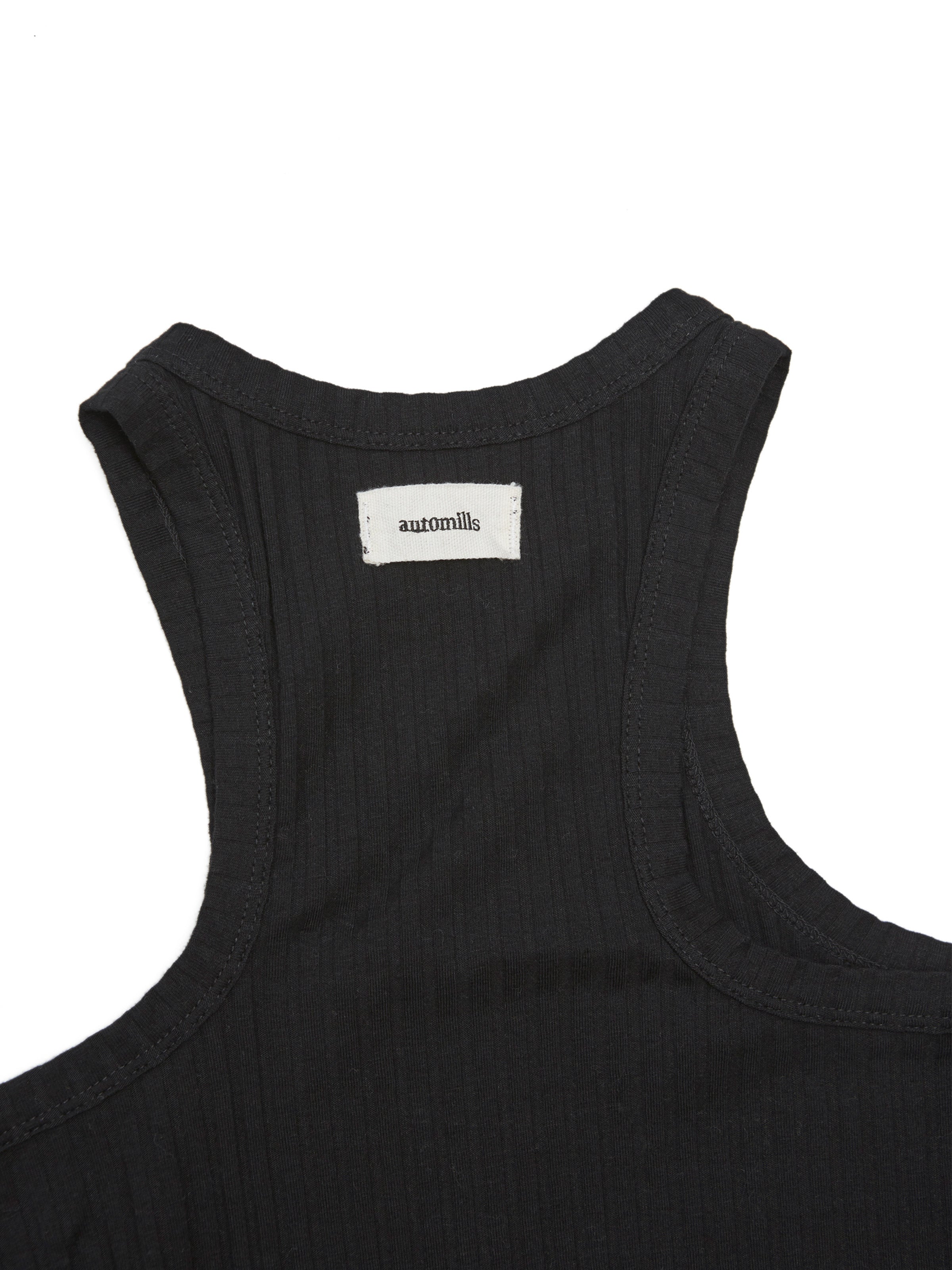 LOVER TANK TOP RIB STRETCH JERSEY AM-C0215 Black