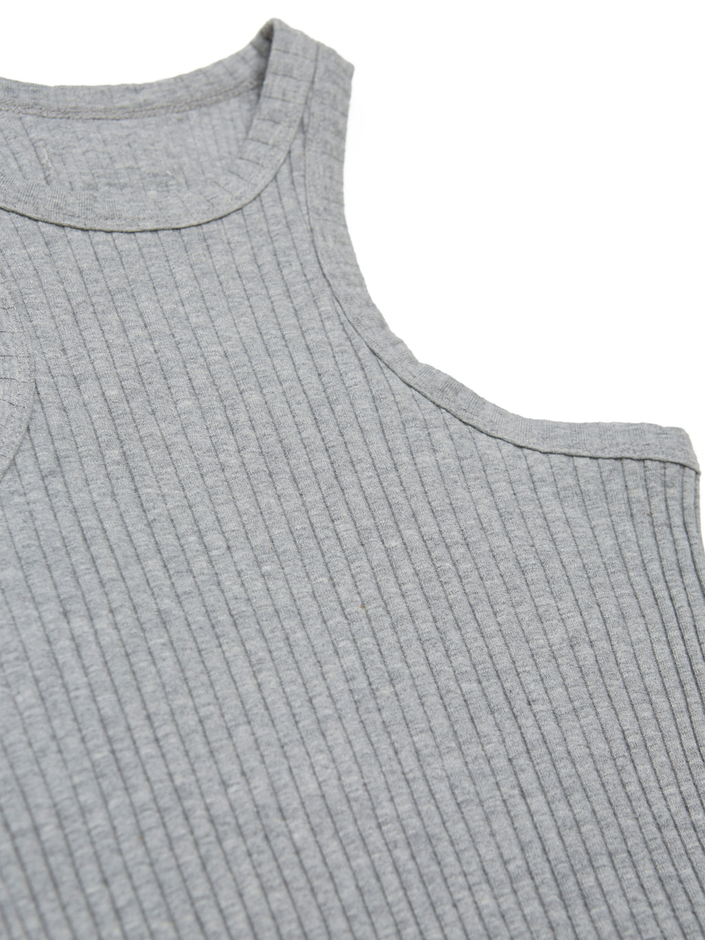 LOVER TANK TOP RIB STRETCH JERSEY AM-C0215 Gray