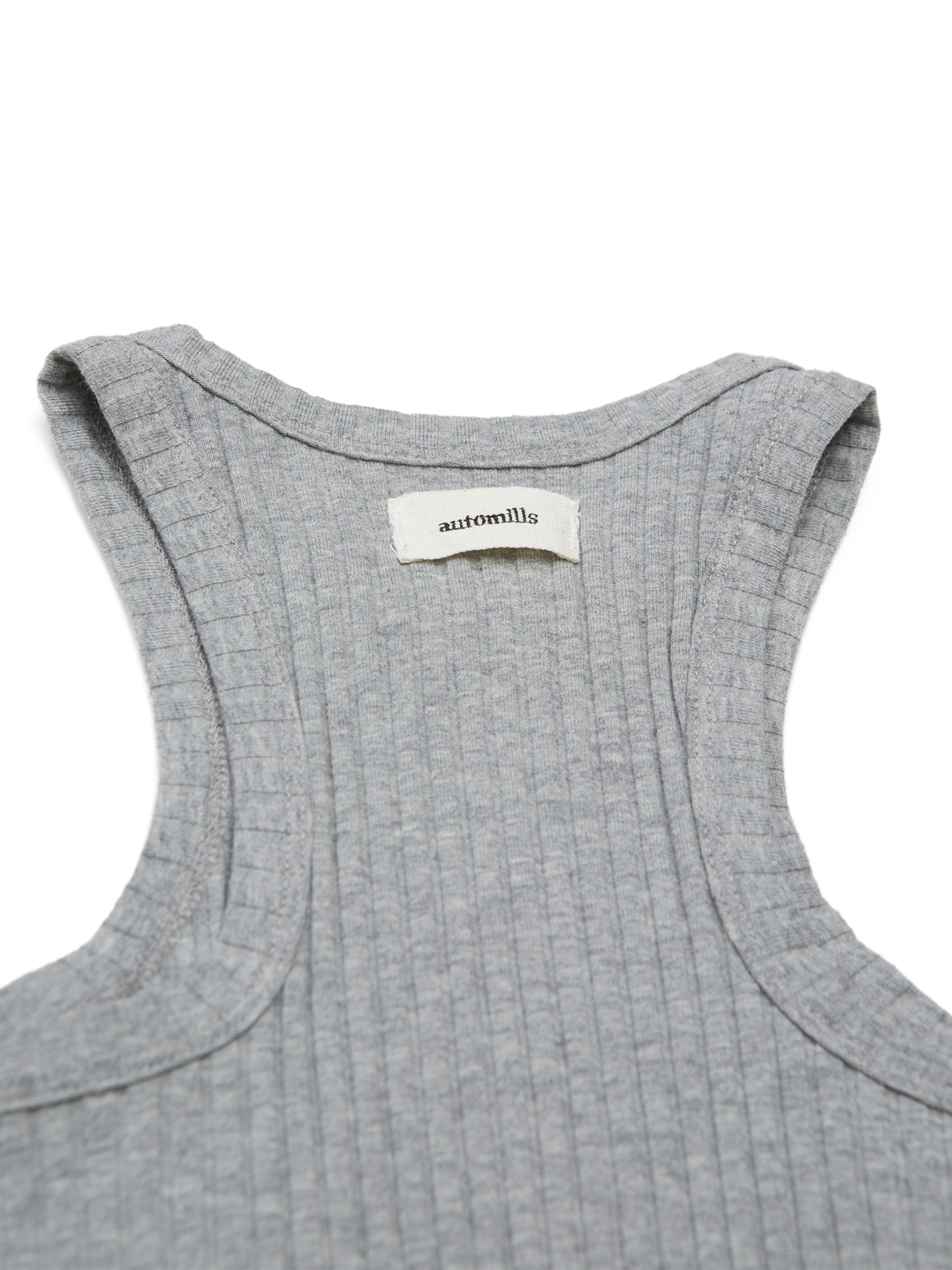 LOVER TANK TOP RIB STRETCH JERSEY AM-C0215 Gray