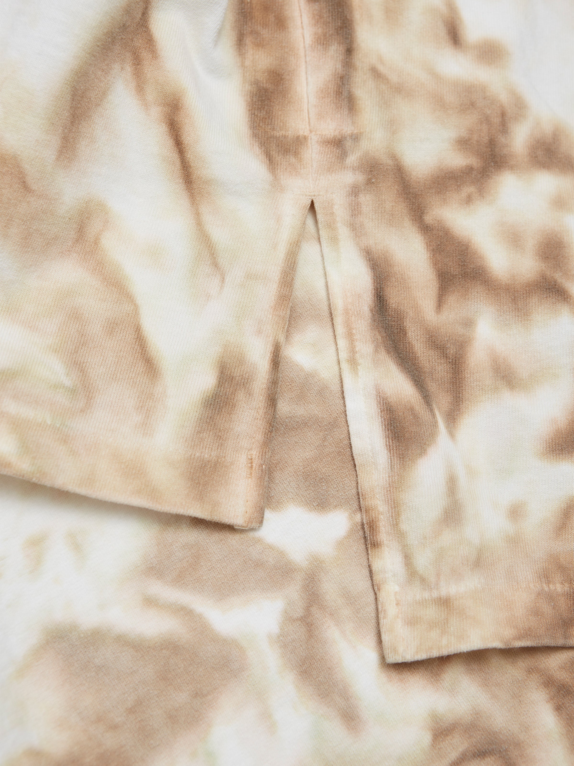 BAGGY BOAT S/S TEE COTTON JERSEY w/ TIE DYE AM-C0210 Beige