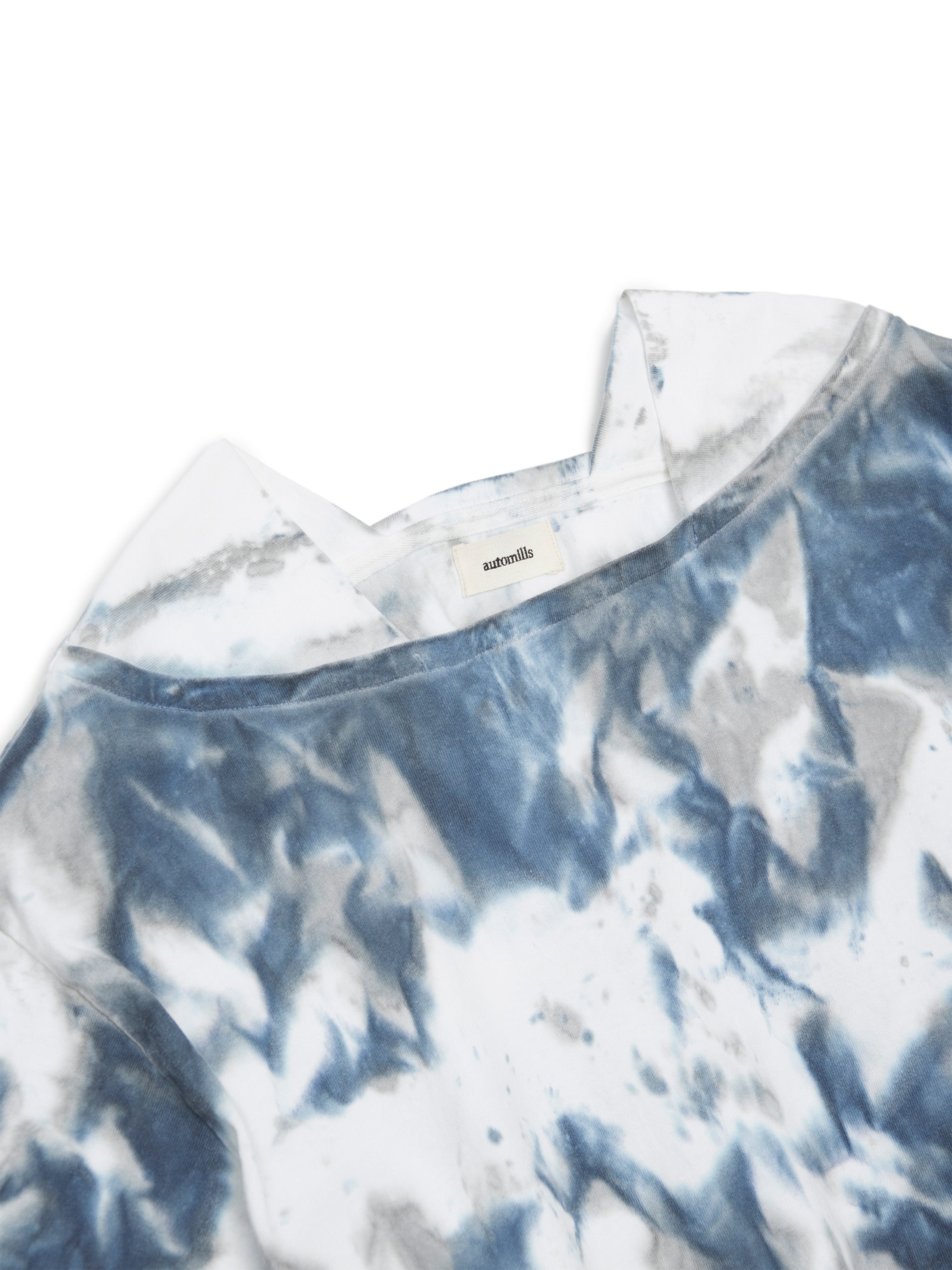 BAGGY BOAT S/S TEE COTTON JERSEY w/ TIE DYE AM-C0210 Blue