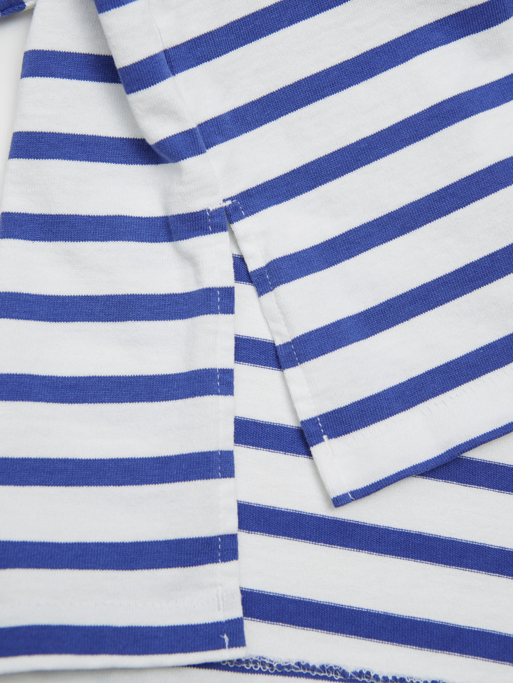BAGGY BOAT S/S TEE COTTON BORDER JERSEY AM-C0202 White/Blue