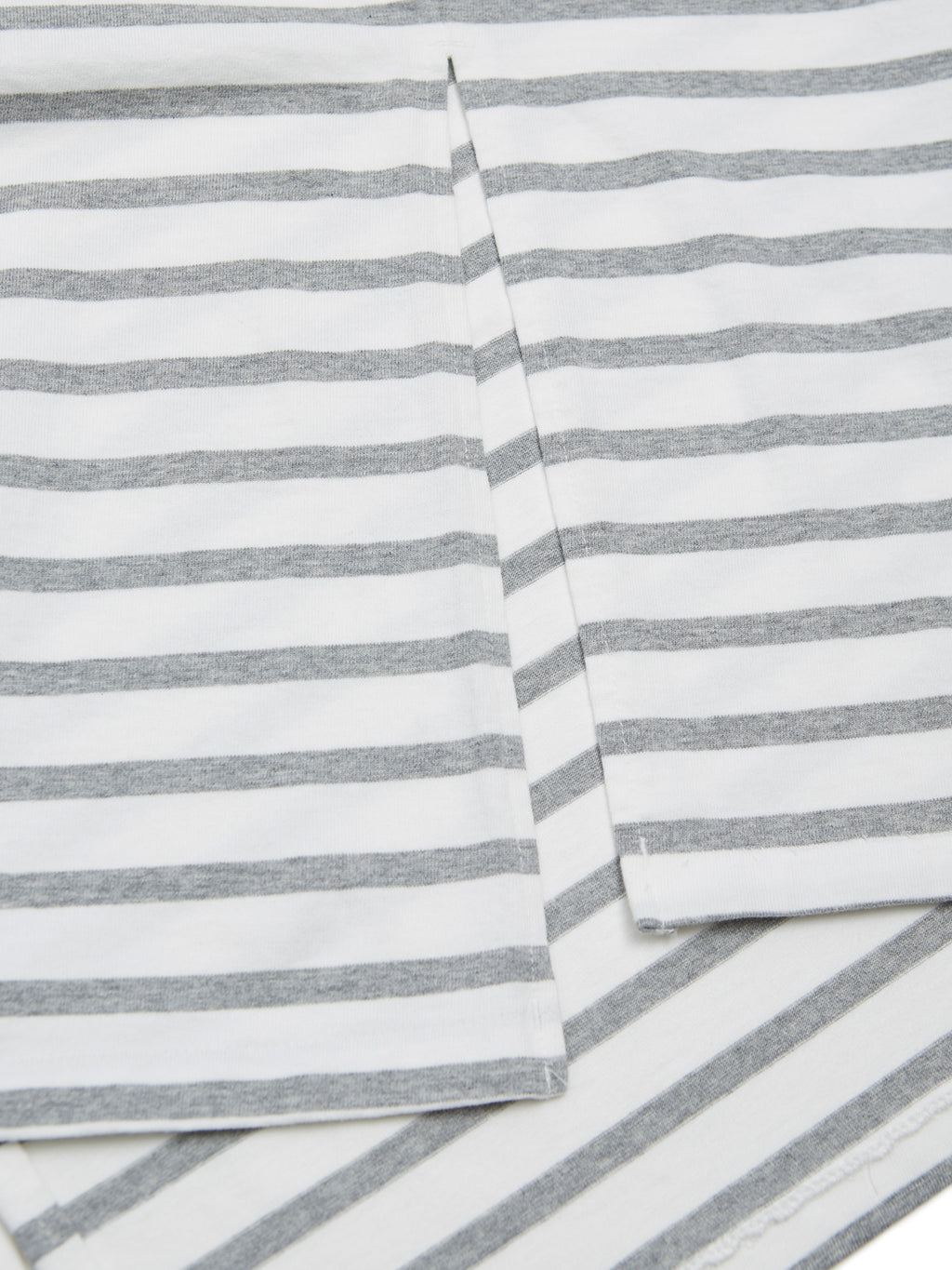 BAGGY N/S TEE COTTON BORDER JERSEY AM-C0204 White/Gray