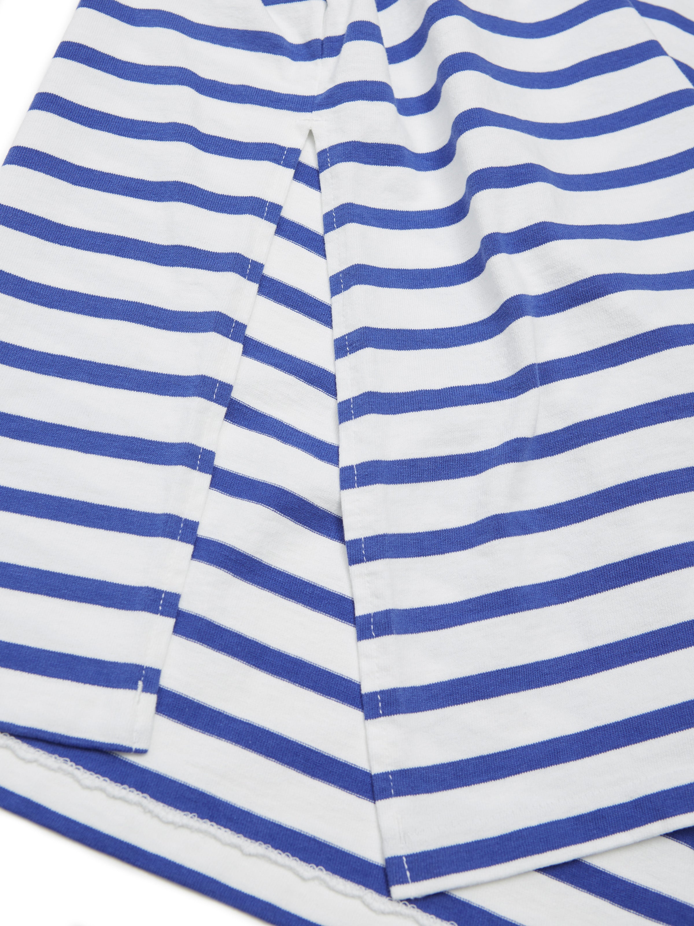 BAGGY N/S TEE COTTON BORDER JERSEY AM-C0204 White/Blue