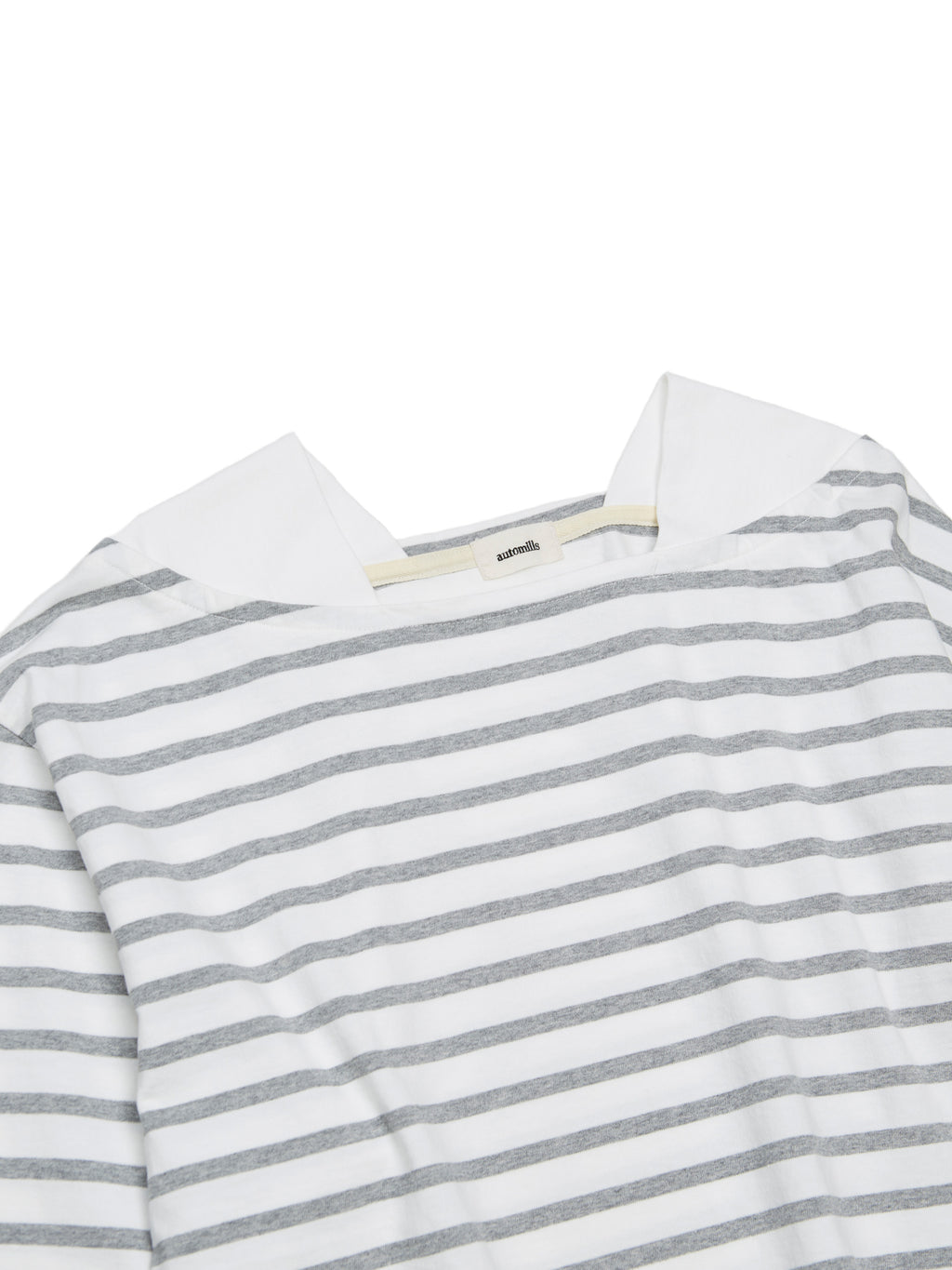 BAGGY BOAT L/S TEE COTTON BORDER JERSEY AM-C0201 White/Gray