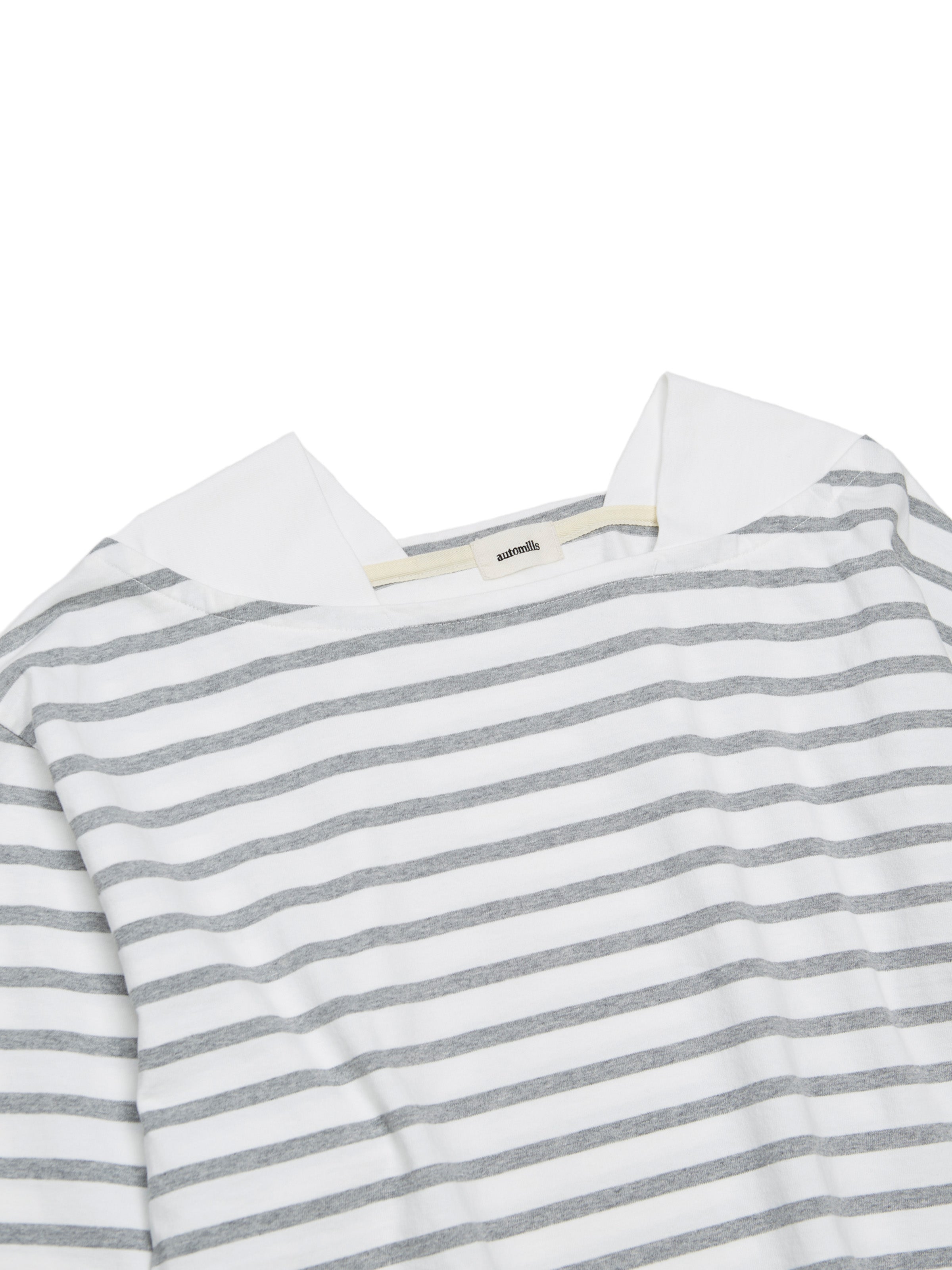 BAGGY BOAT L/S TEE COTTON BORDER JERSEY AM-C0201 White/Gray