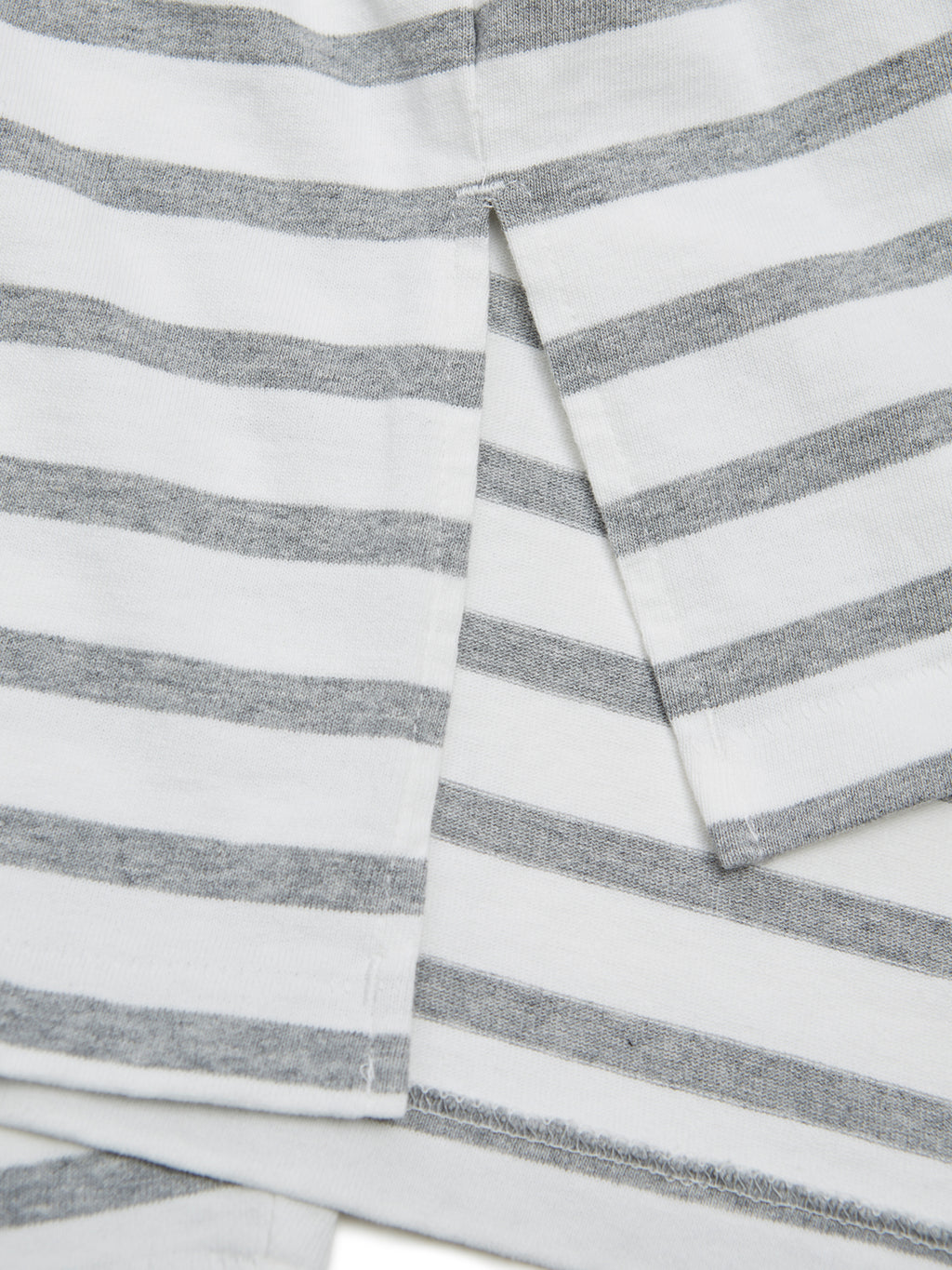 BAGGY BOAT L/S TEE COTTON BORDER JERSEY AM-C0201 White/Gray