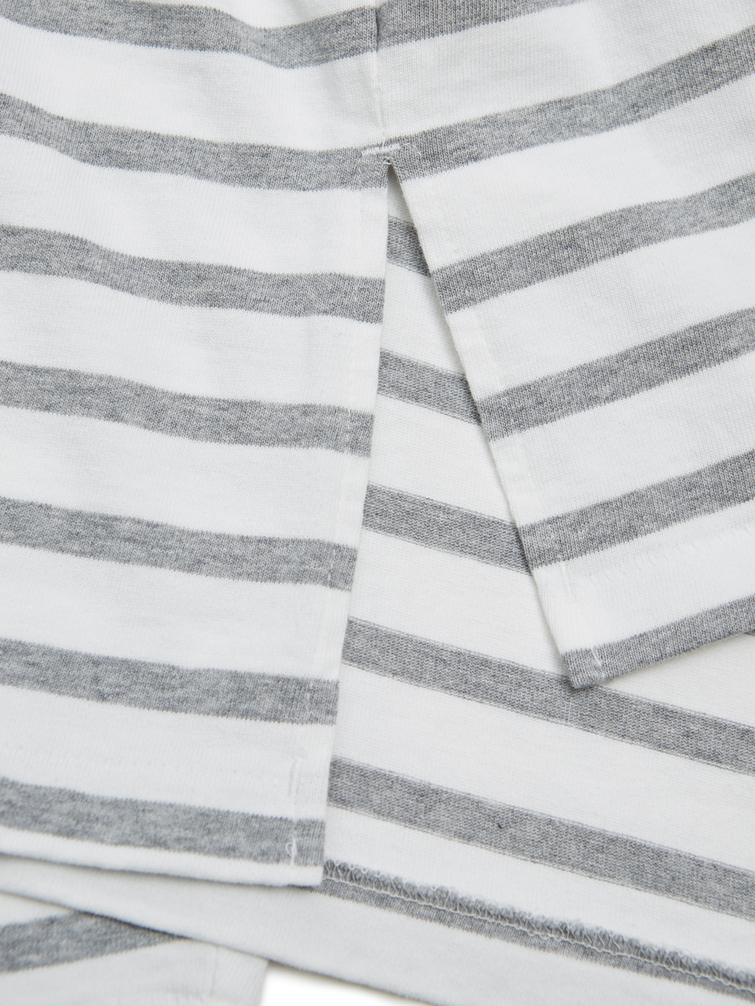 BAGGY BOAT L/S TEE COTTON BORDER JERSEY AM-C0201 White/Gray
