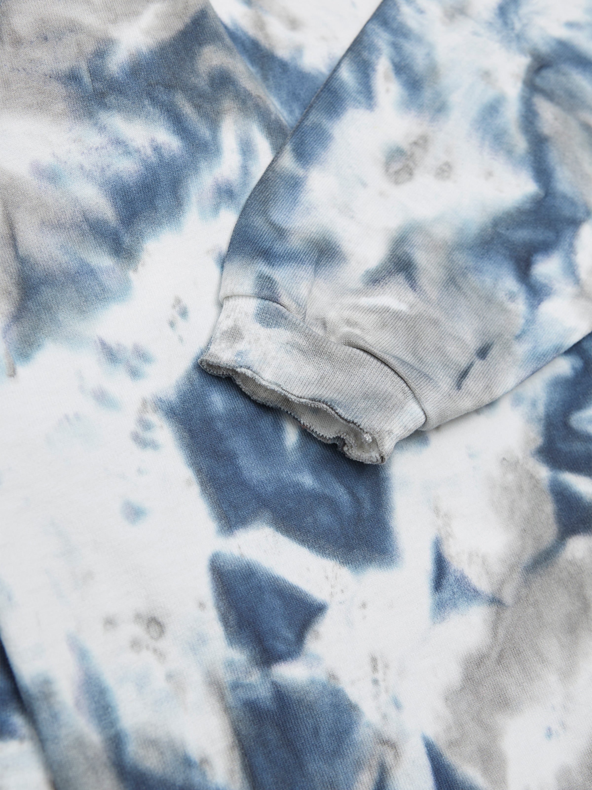 BAGGY L/S TEE COTTON JERSEY w/ TIE DYE AM-C0211 Blue