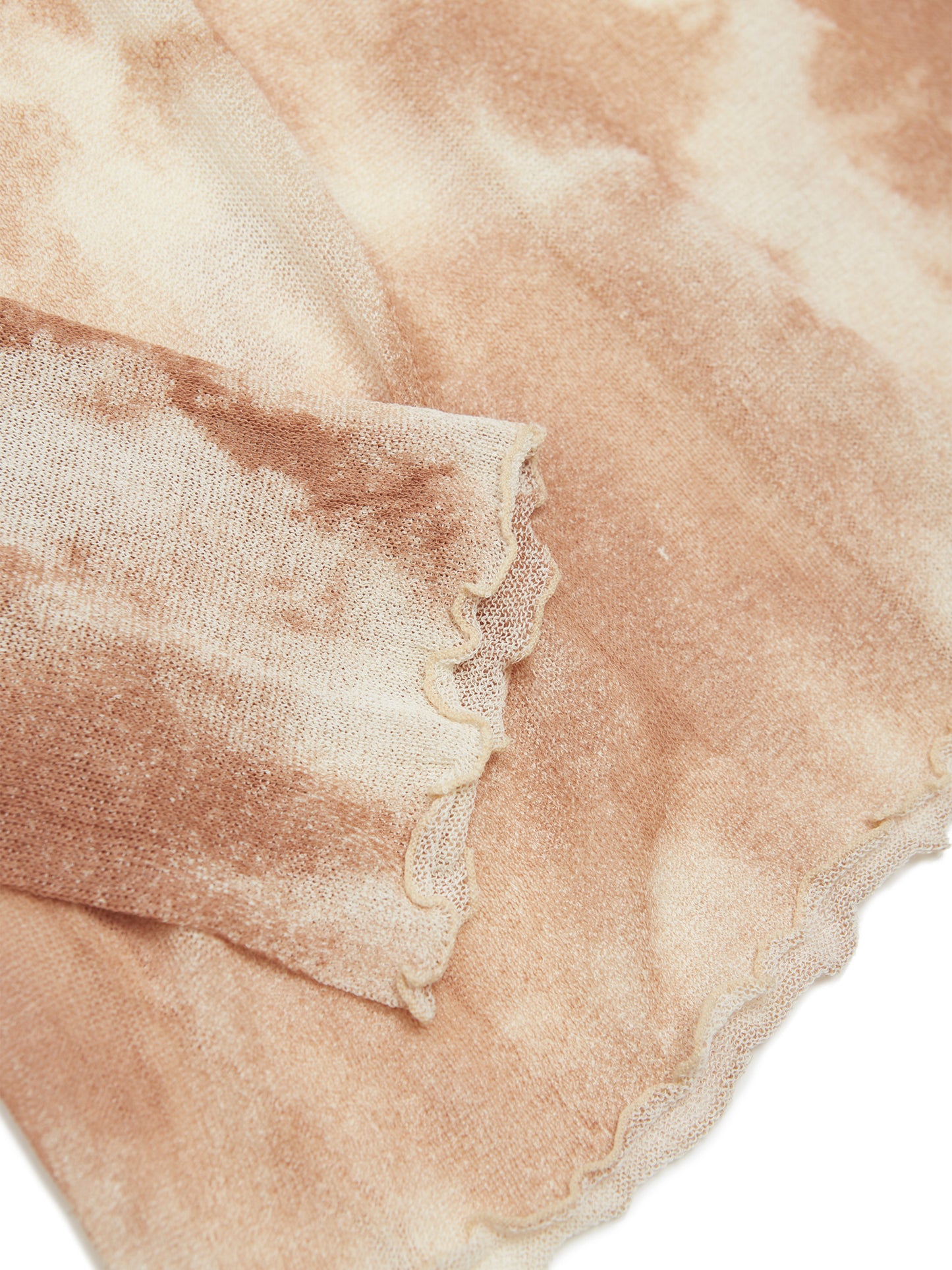 GRATEFUL TOPS LS COTTON MIX YARN w/TIE DYE PRINTED AM-K0205 Beige