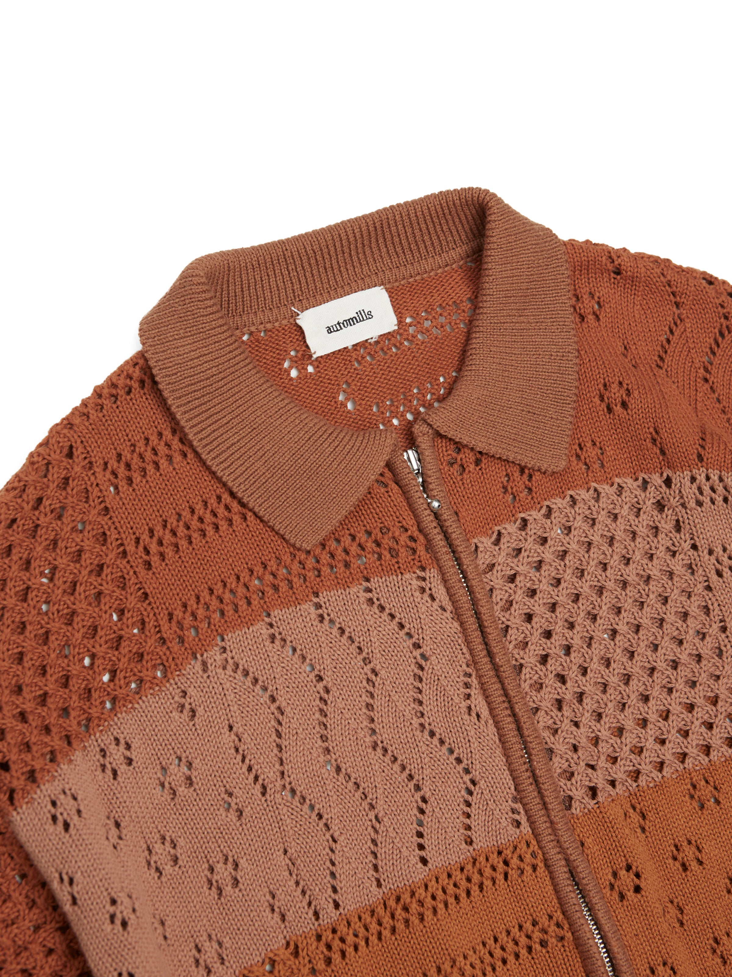 LOVER ZIP POLO SS COTTON YARN AM-K0201 Brown