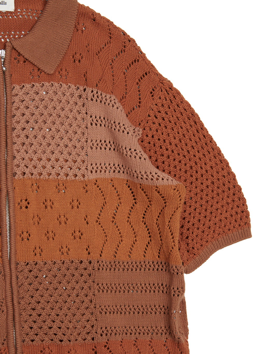 LOVER ZIP POLO SS COTTON YARN AM-K0201 Brown