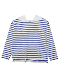 BAGGY BOAT L/S TEE COTTON BORDER JERSEY AM-C0201 White/Blue