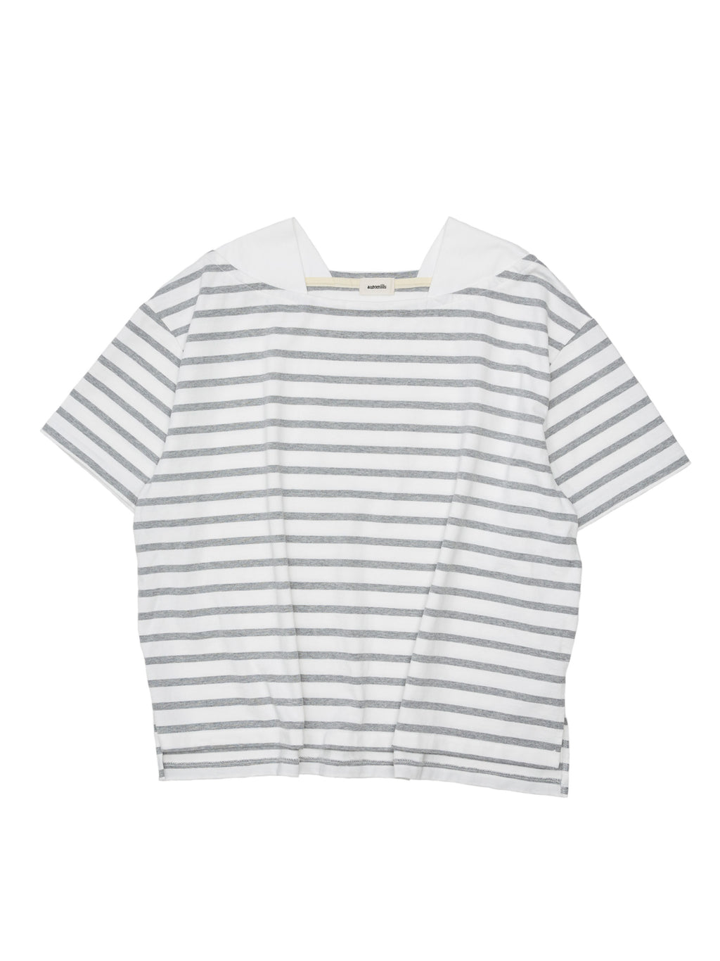 BAGGY BOAT S/S TEE COTTON BORDER JERSEY AM-C0202 White/Gray