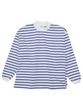 BAGGY L/S TEE COTTON BORDER JERSEY AM-C0203 White/Blue
