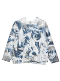 BAGGY BOAT L/S TEE COTTON JERSEY w/ TIE DYE AM-C0209 Blue