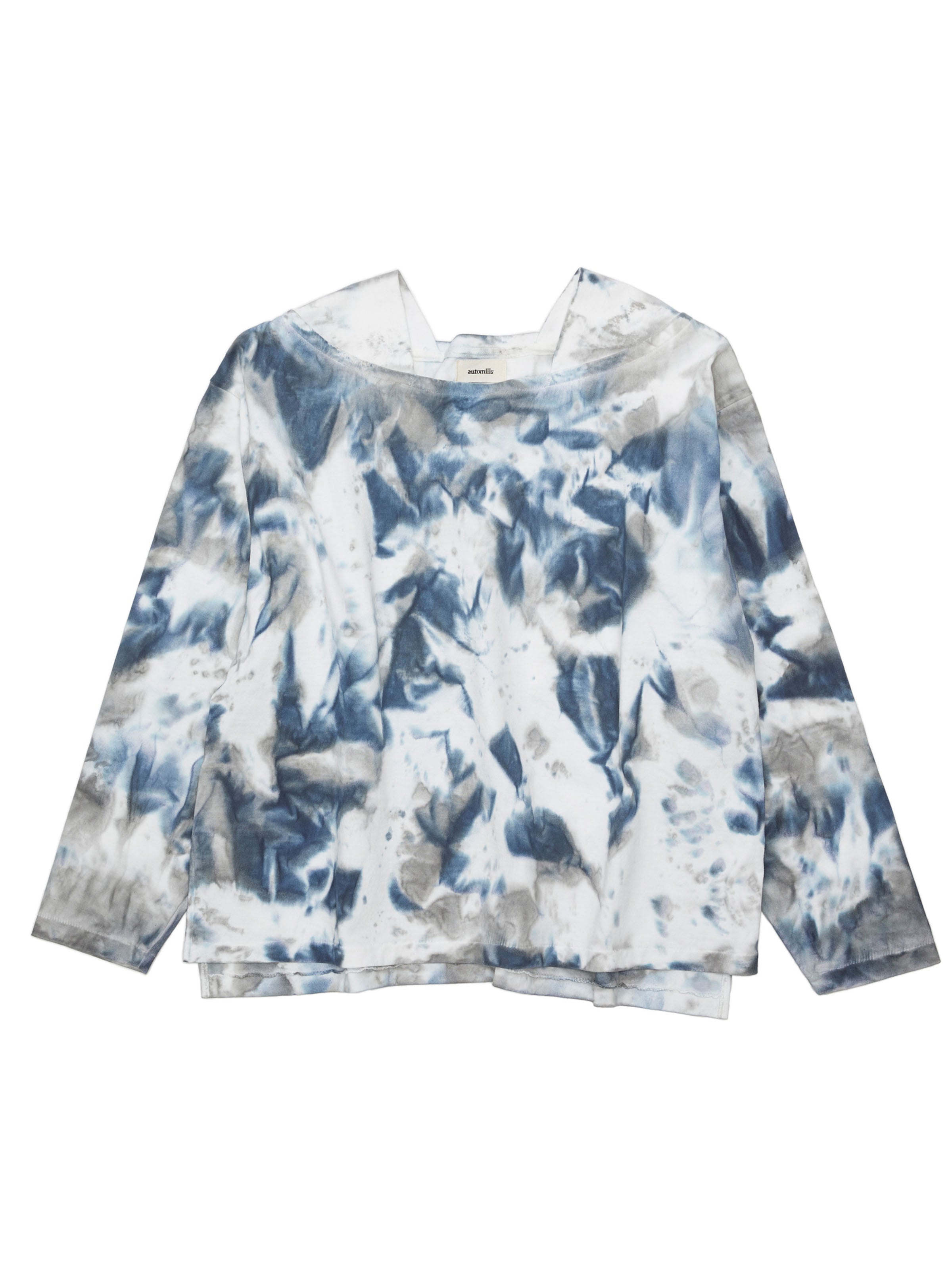 BAGGY BOAT L/S TEE COTTON JERSEY w/ TIE DYE AM-C0209 Blue