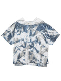 BAGGY BOAT S/S TEE COTTON JERSEY w/ TIE DYE AM-C0210 Blue