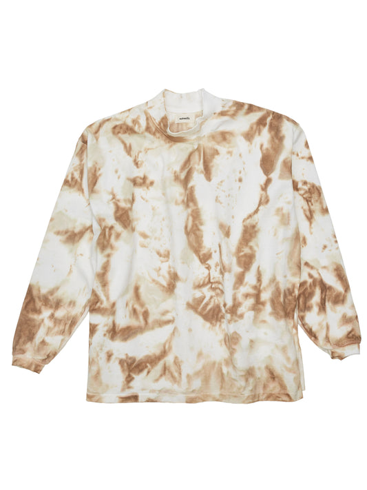 BAGGY L/S TEE COTTON JERSEY w/ TIE DYE AM-C0211 Beige