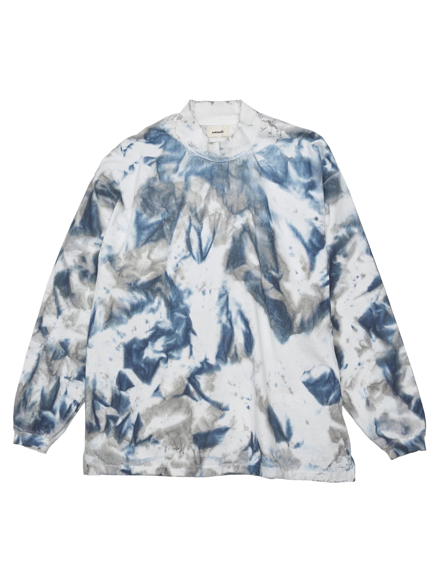 BAGGY L/S TEE COTTON JERSEY w/ TIE DYE AM-C0211 Blue