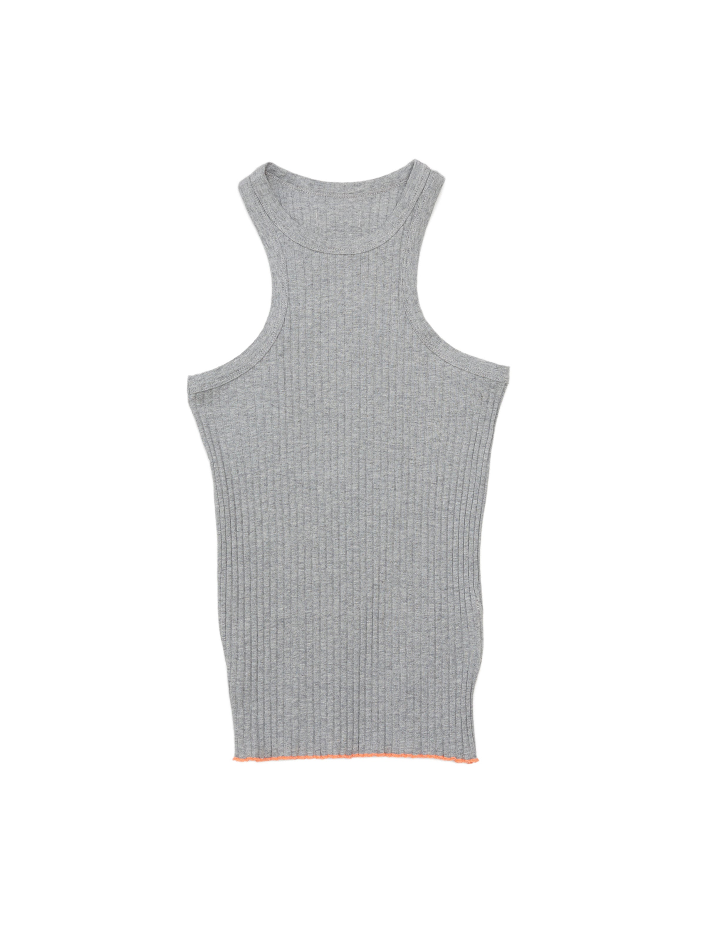 LOVER TANK TOP RIB STRETCH JERSEY AM-C0215 Gray
