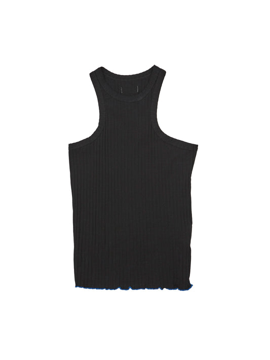 LOVER TANK TOP RIB STRETCH JERSEY AM-C0215 Black