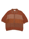LOVER ZIP POLO SS COTTON YARN AM-K0201 Brown