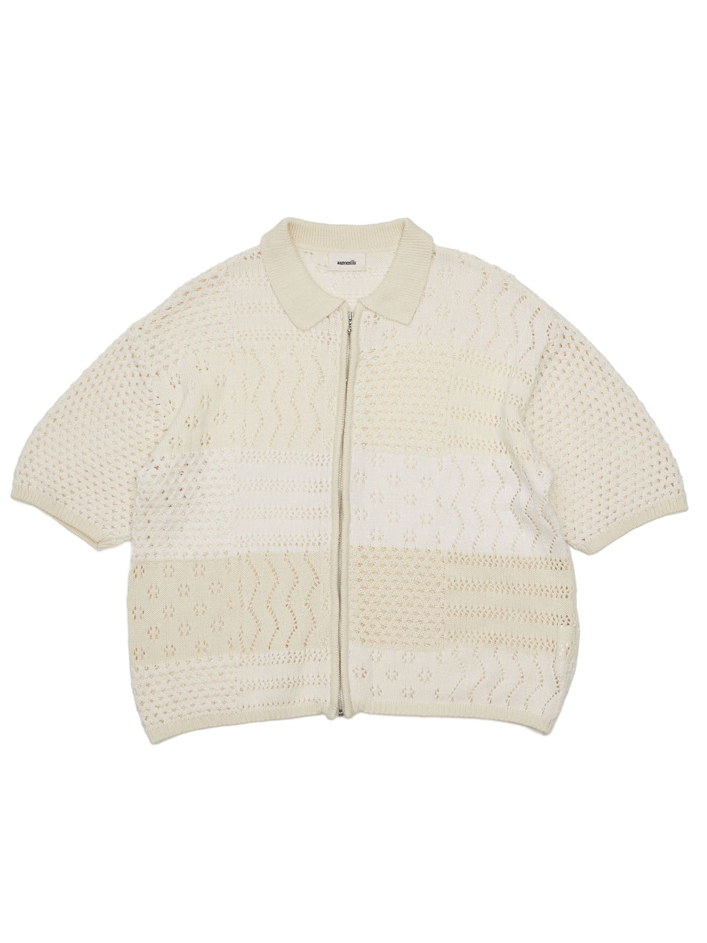 LOVER ZIP POLO SS COTTON YARN AM-K0201 Natural