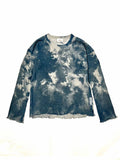 GRATEFUL TOPS LS COTTON MIX YARN w/TIE DYE PRINTED AM-K0205-B Navy blue